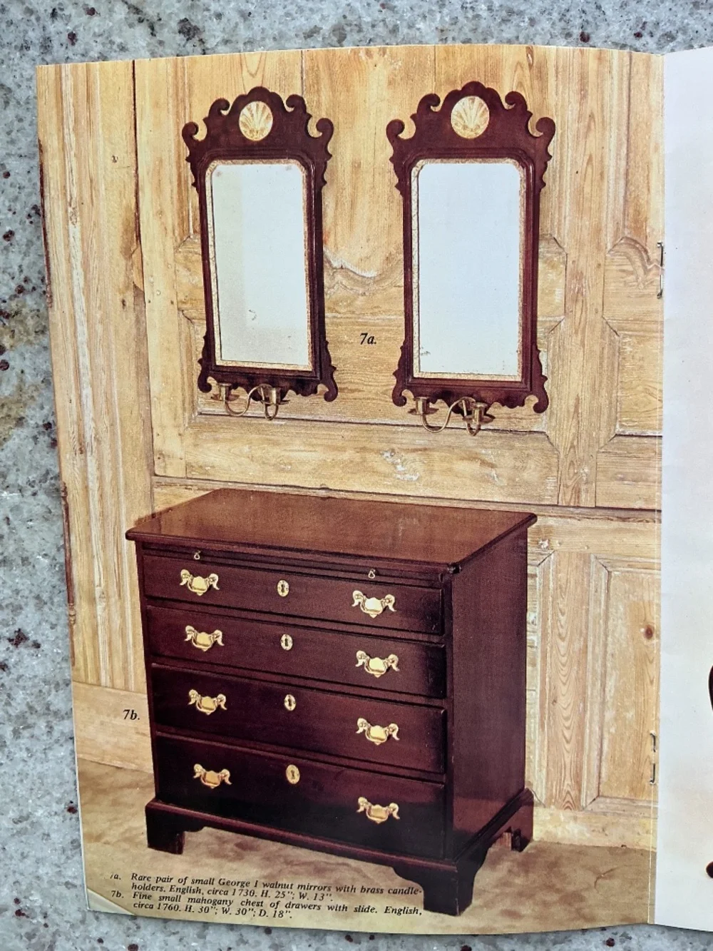 Rare George I Walnut Mirror with Brass Candler Holder